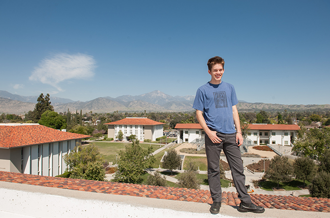 Benjamine Lachelt atop a university roof