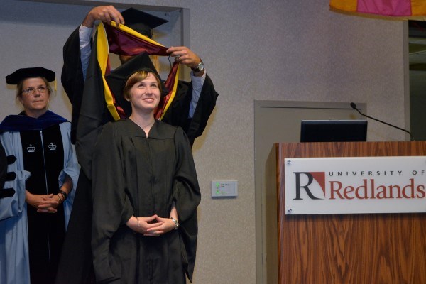 Student getting hooded