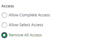 remove all access