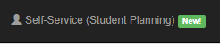 self-service student planning menu option